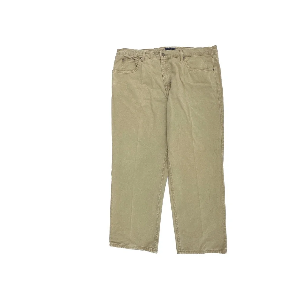 Saddlebred Pants Mens 42x30 Beige Classic Fit Cotton Khaki Chino 8935